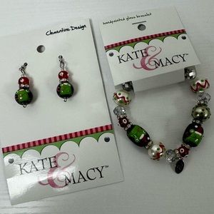 2 Pc Kate & Macy Earring/Bracelet Set